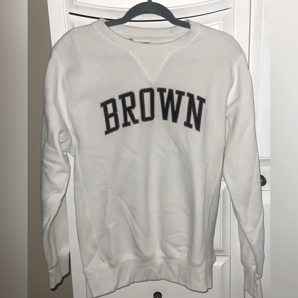 Brown University Small White Crewneck